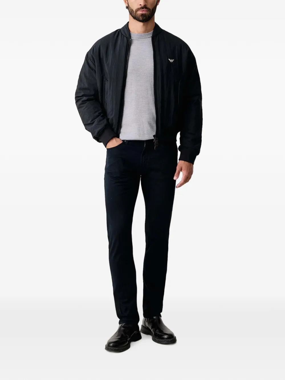Trussardi Trui met geborduurd logo Grijs