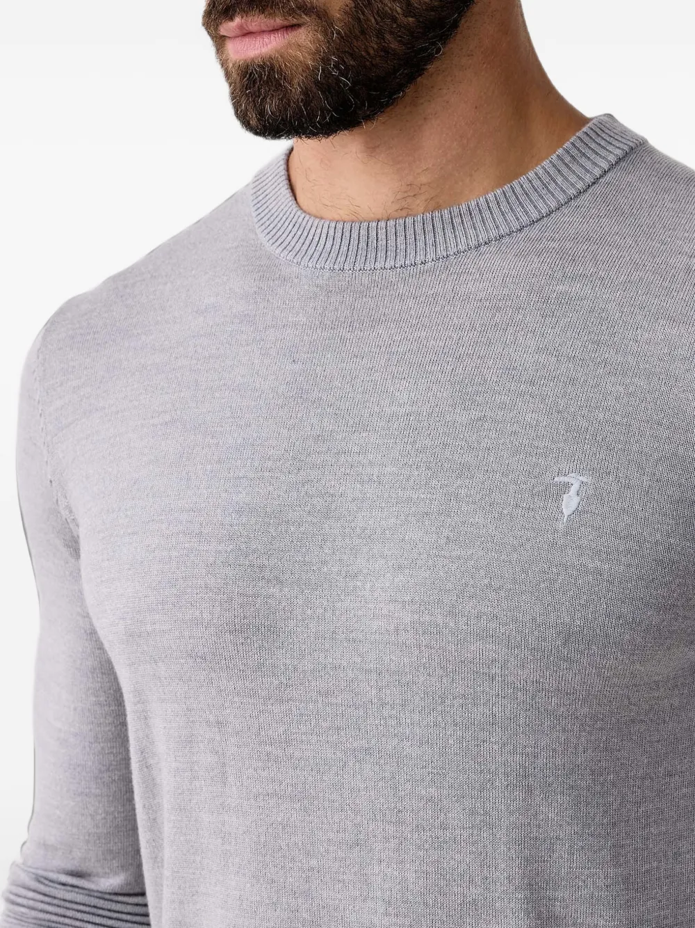 Trussardi Trui met geborduurd logo Grijs