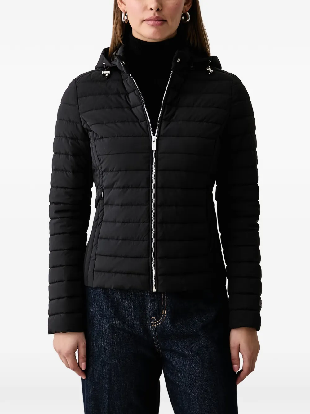 Trussardi Gesteppte Kapuzenjacke - Schwarz