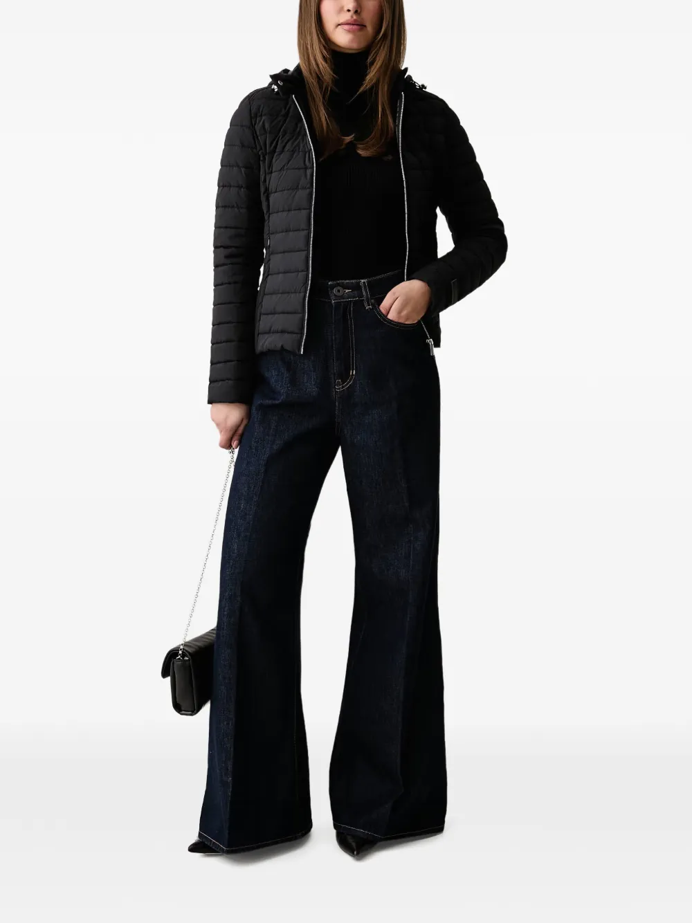 Trussardi Gevoerd jack met capuchon Zwart