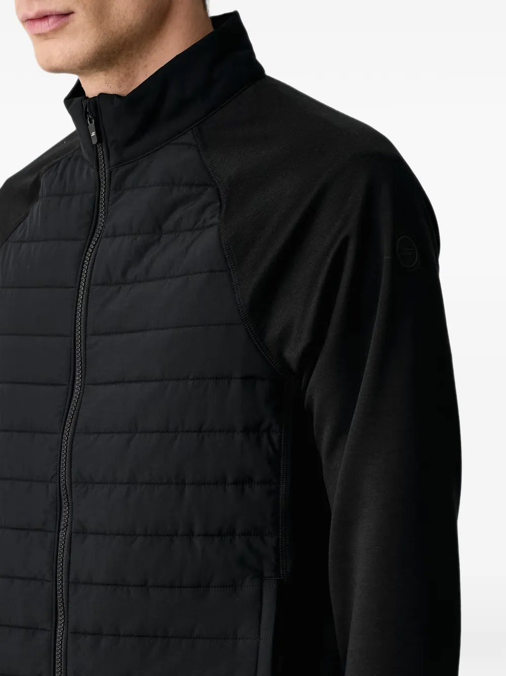Skechers Hoodless gewatteerd jack met vlakken Zwart