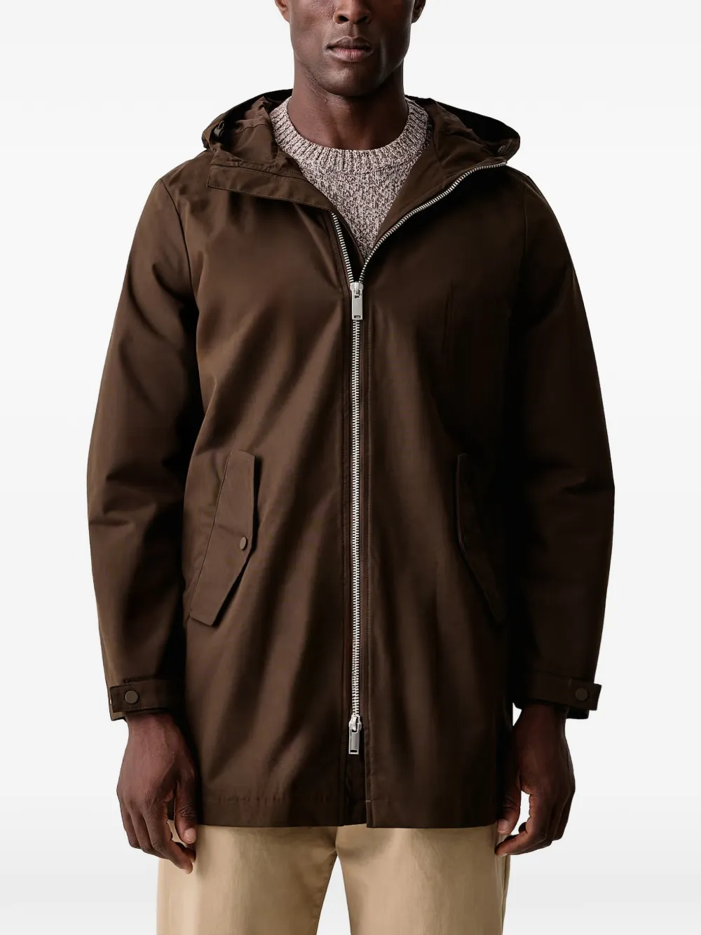 Benetton hooded zip-up jacket - Marron Benetton hooded zip-up jacket - Marron