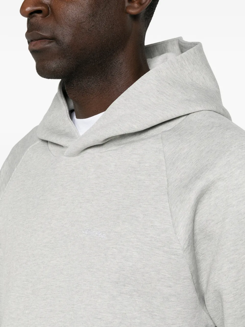 Calvin Klein Hoodie met opgestikte zak en raglan mouwen Grijs