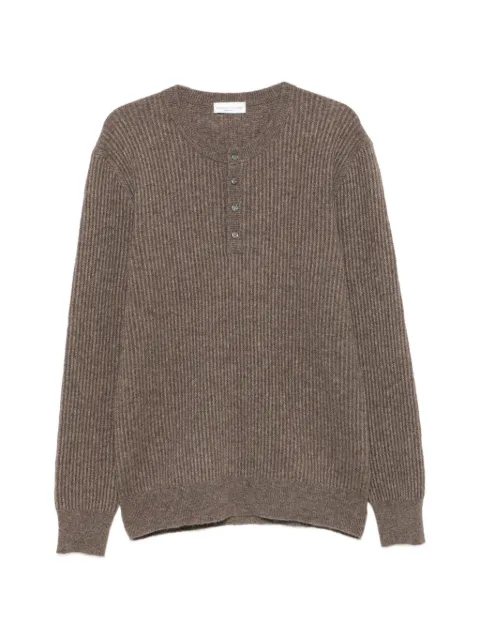 Roberto Collina ribbed-knit henley sweater
