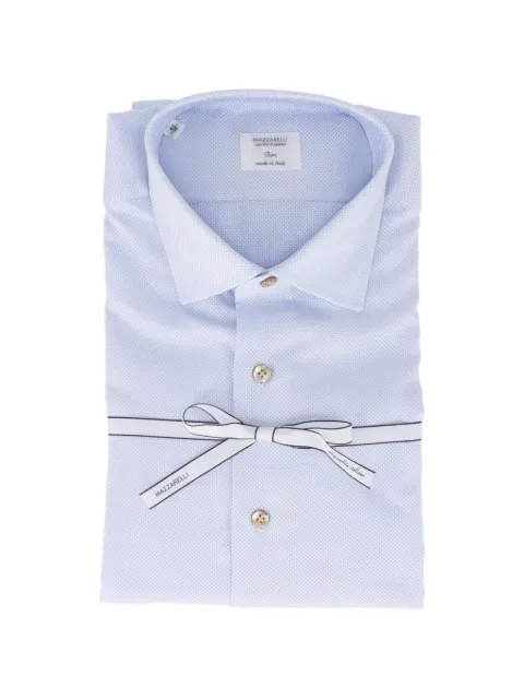 Mazzarelli basket-weave slim-fit shirt