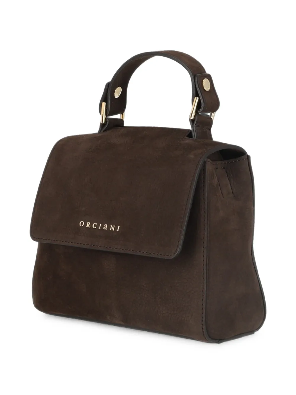 Orciani mini Sveva Nabucco leather tote bag Bruin