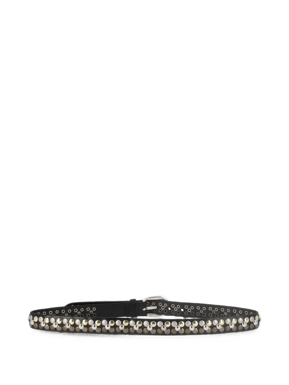 Orciani Bull Soft studded leather belt Zwart