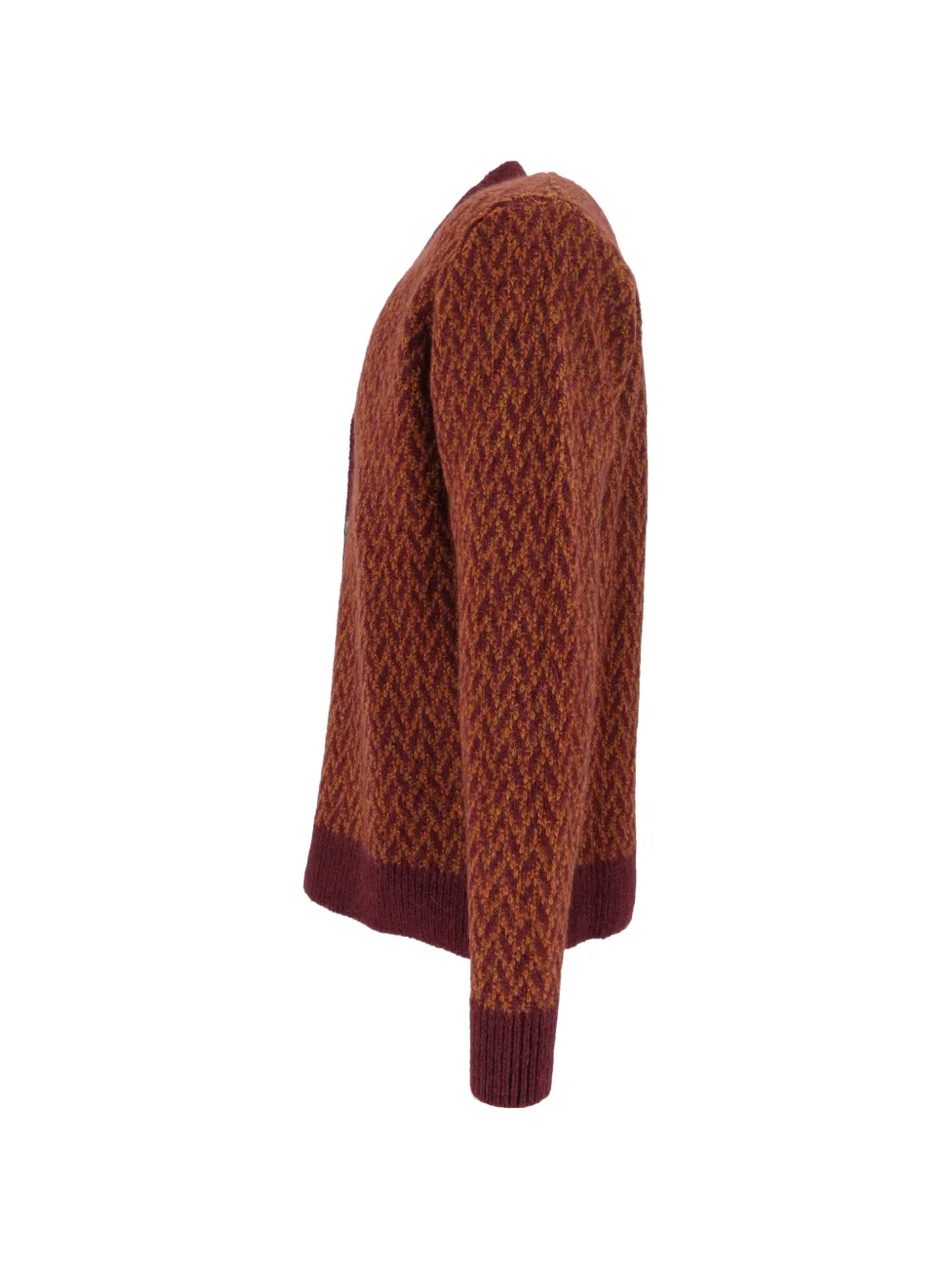 Filippo De Laurentiis herringbone-pattern cardigan Rood