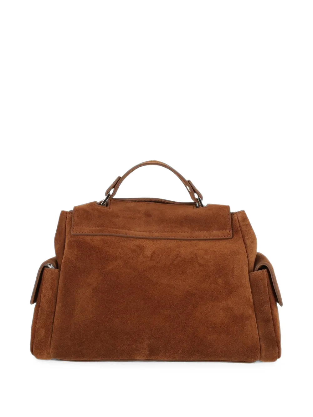 Orciani Kleine Sveva Cargo leren shopper Bruin