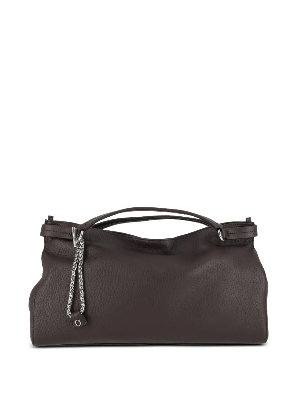 Orciani sac à main Midi Virgo Soft en cuir grainé - Marron Orciani sac à main Midi Virgo Soft en cuir grainé - Marron