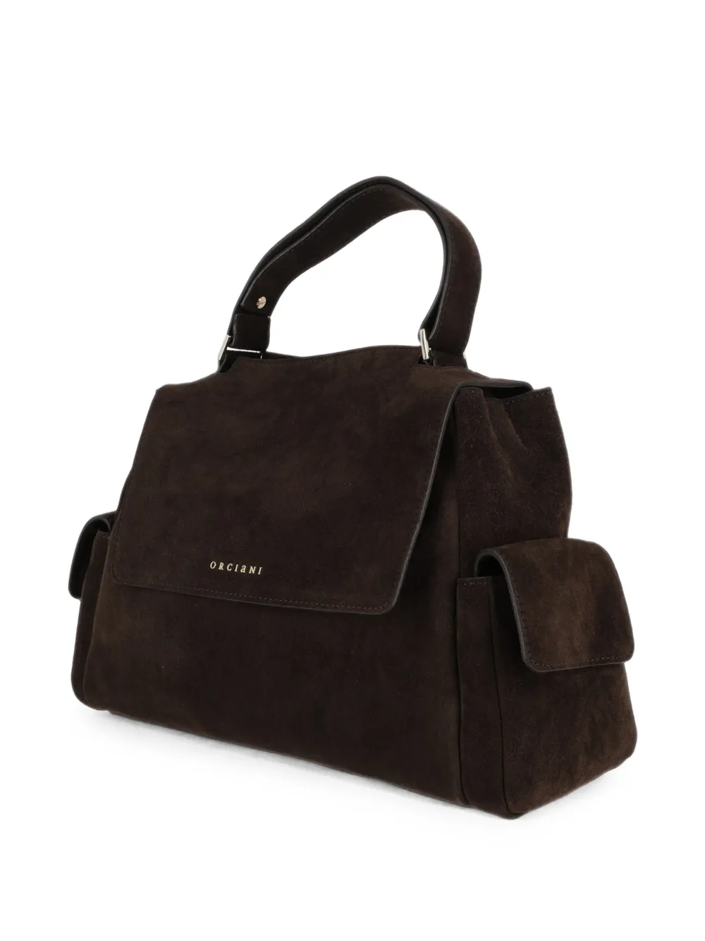 Orciani Sveva Peach Cargo leren midi-shopper Bruin