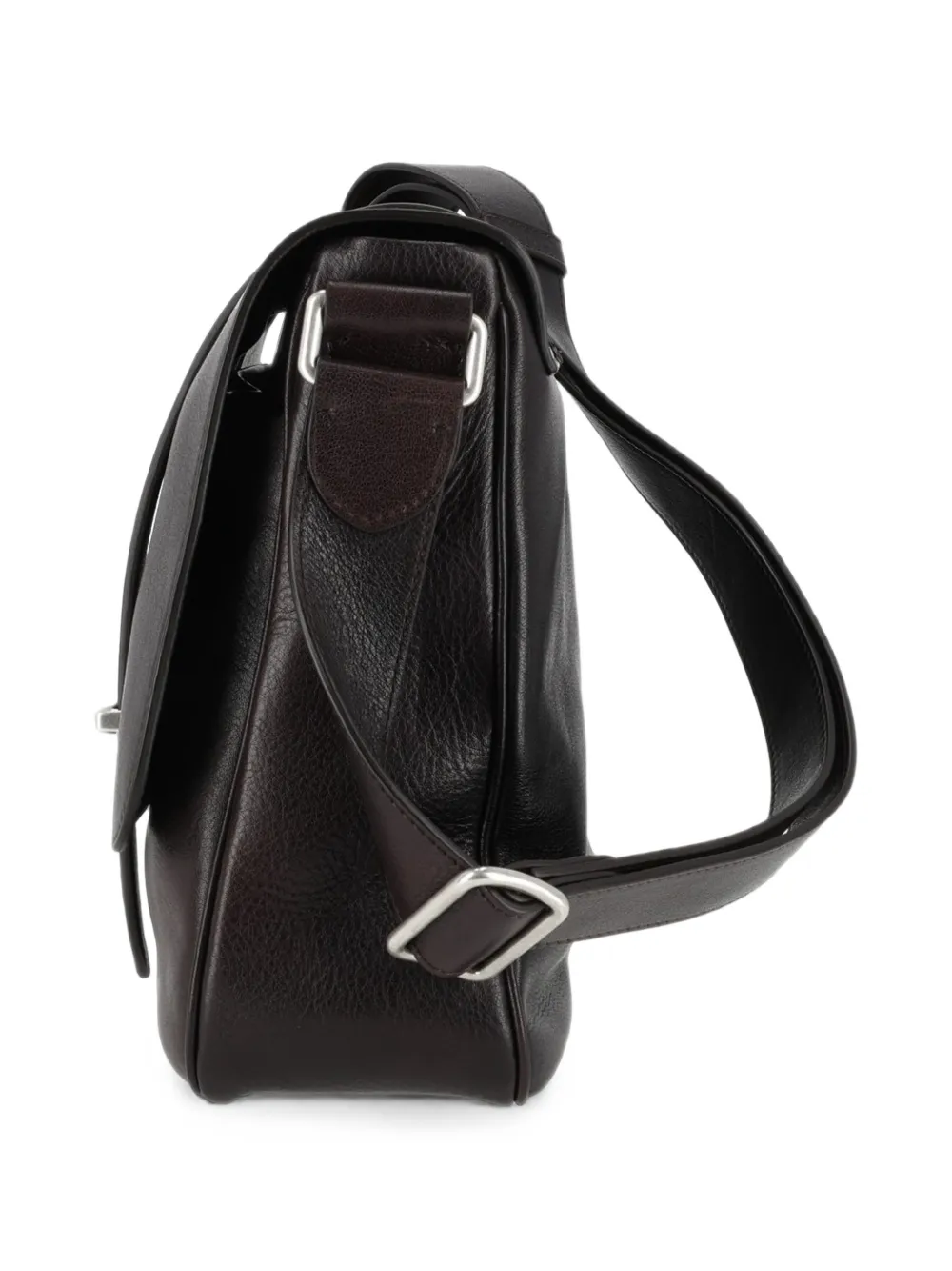 Orciani Midi Jones Lagoon leren messengertas Bruin