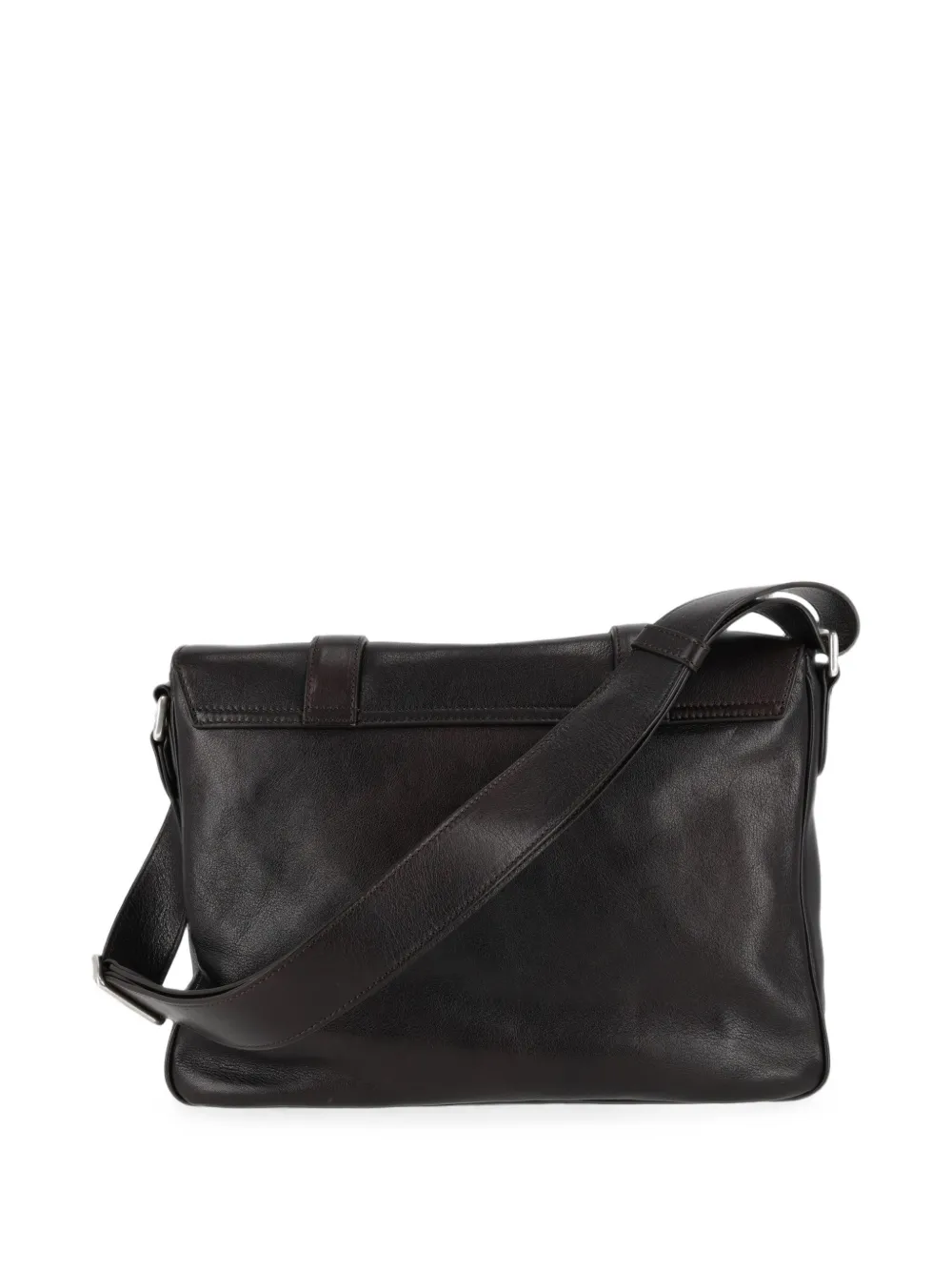 Orciani Midi Jones Lagoon leren messengertas Bruin