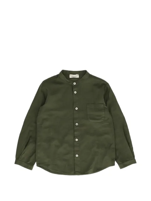 BABE & TESS mandarin-collar cotton shirt