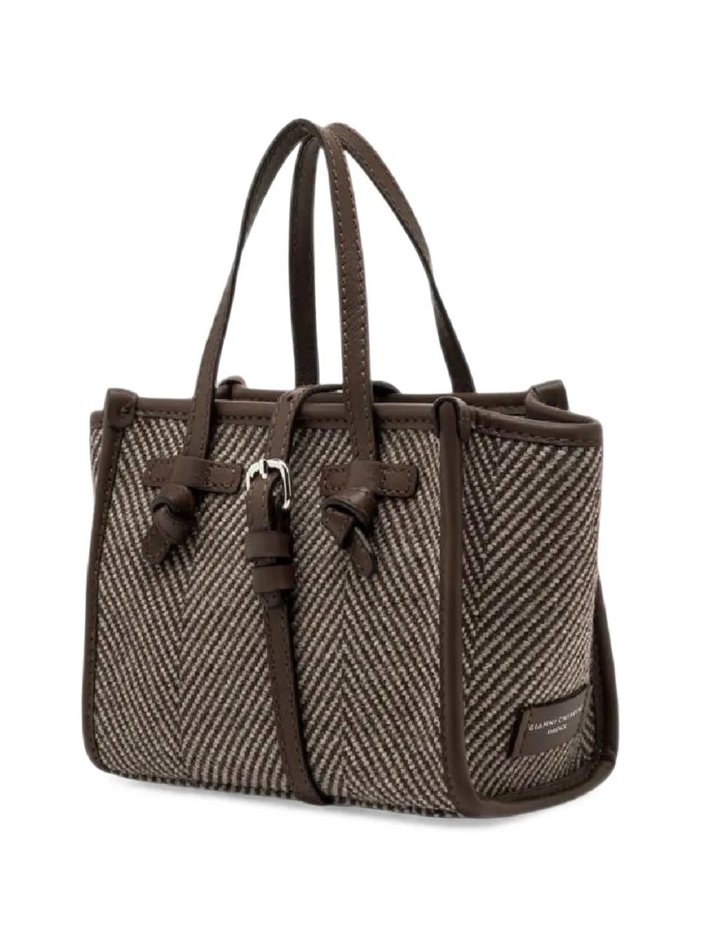 GIANNI CHIARINI small Miss Marcella herringbone-pattern tote bag