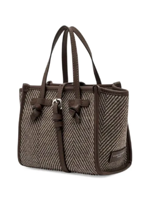 GIANNI CHIARINI small Miss Marcella herringbone-pattern tote bag