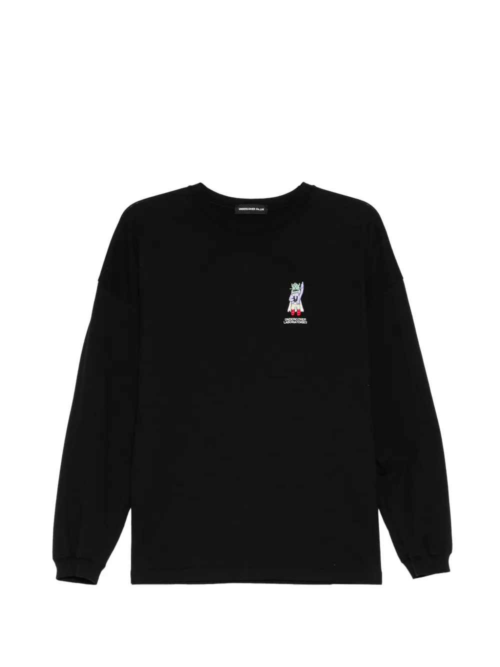 Undercover graphic-print cotton sweater Zwart