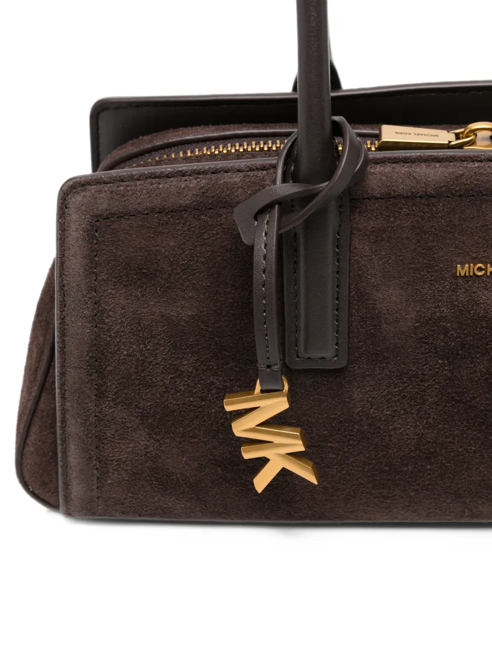 Michael Kors Laila schoudertas met logo-plakkaat Bruin