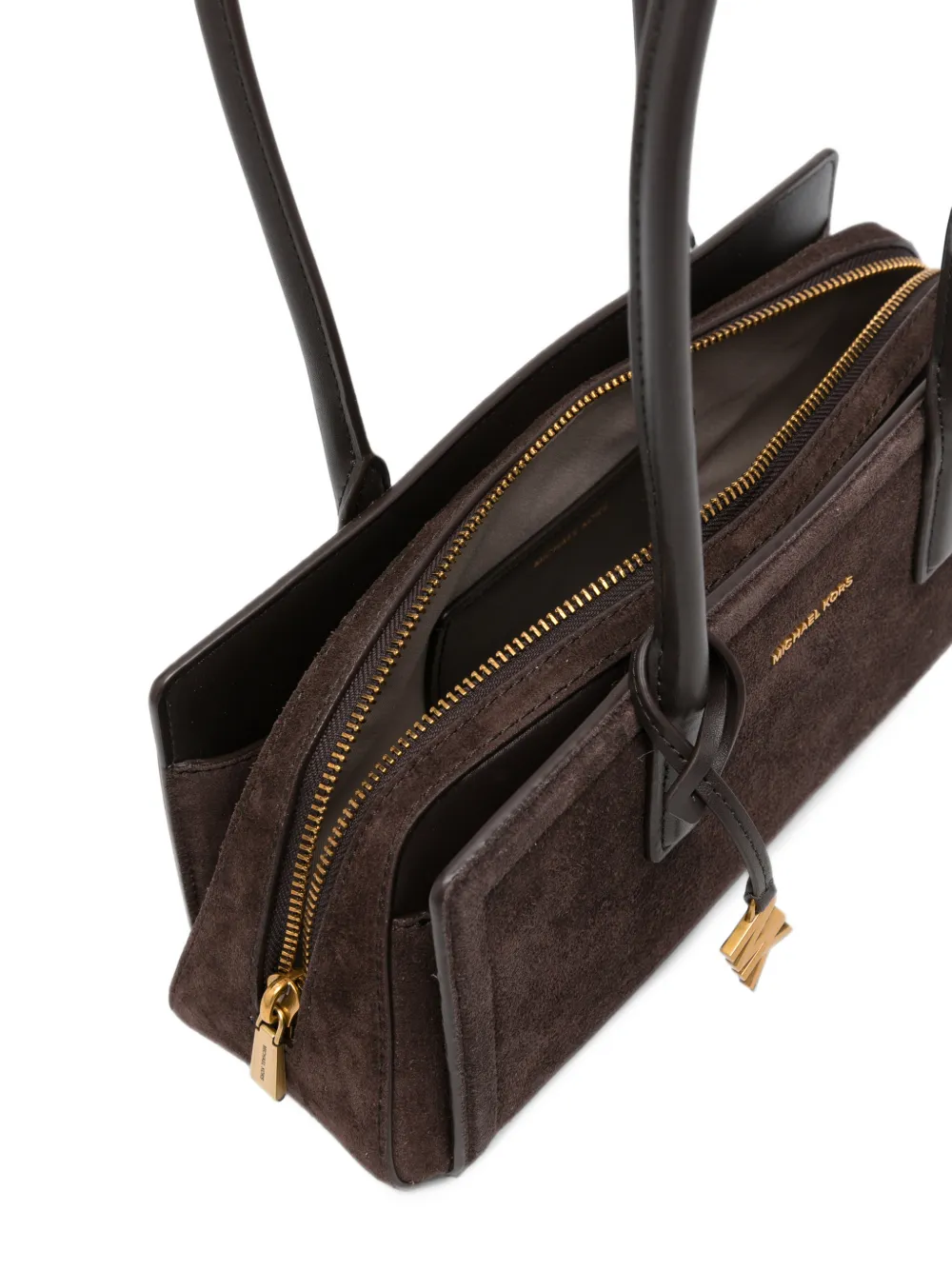 Michael Kors Laila schoudertas met logo-plakkaat Bruin