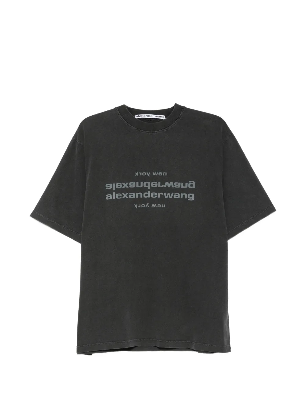 Alexander Wang logo-print cotton T-shirt - Grigio