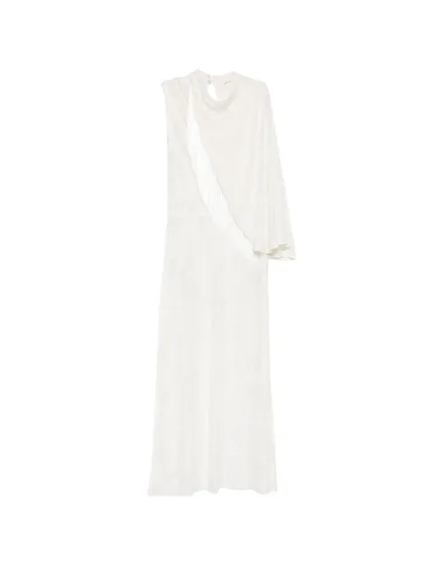 Cecilia Prado fringe-trim floral-lace maxi dress