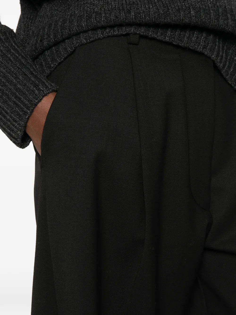 THELATEST E-Billie palazzo pants Zwart