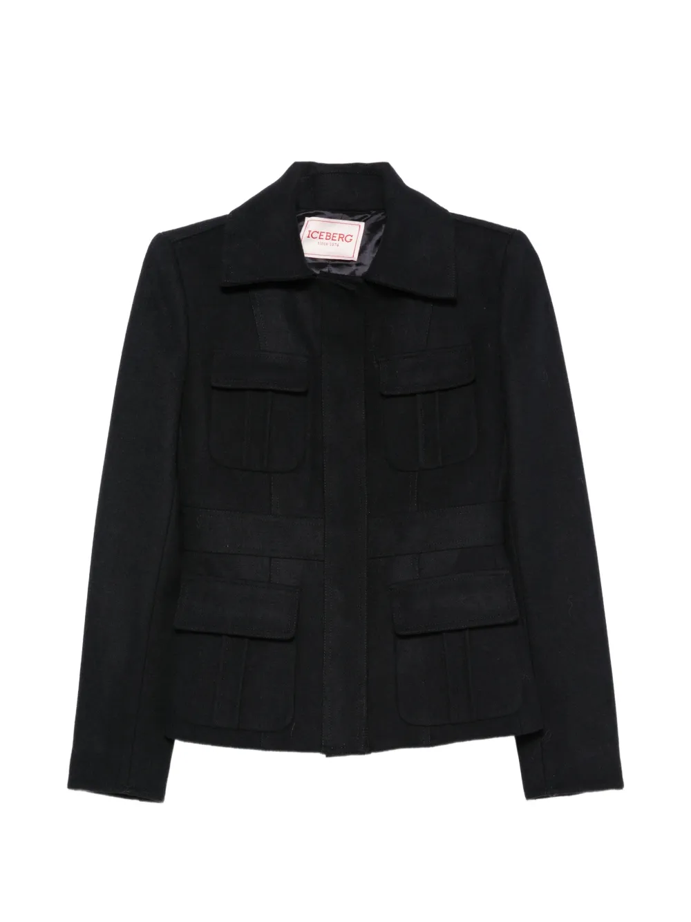 Iceberg panelled four-pocket jacket Blauw