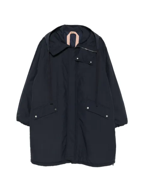 Nº21 hooded quilted-sleeve jacket
