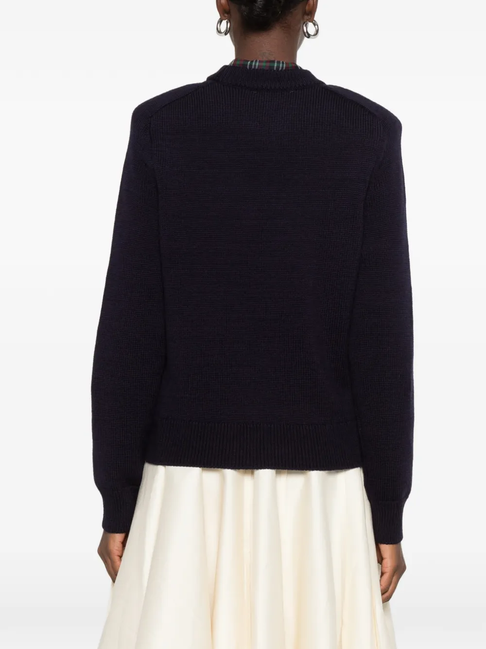 Ba&Sh ribbed-knit crew-neck sweater Blauw