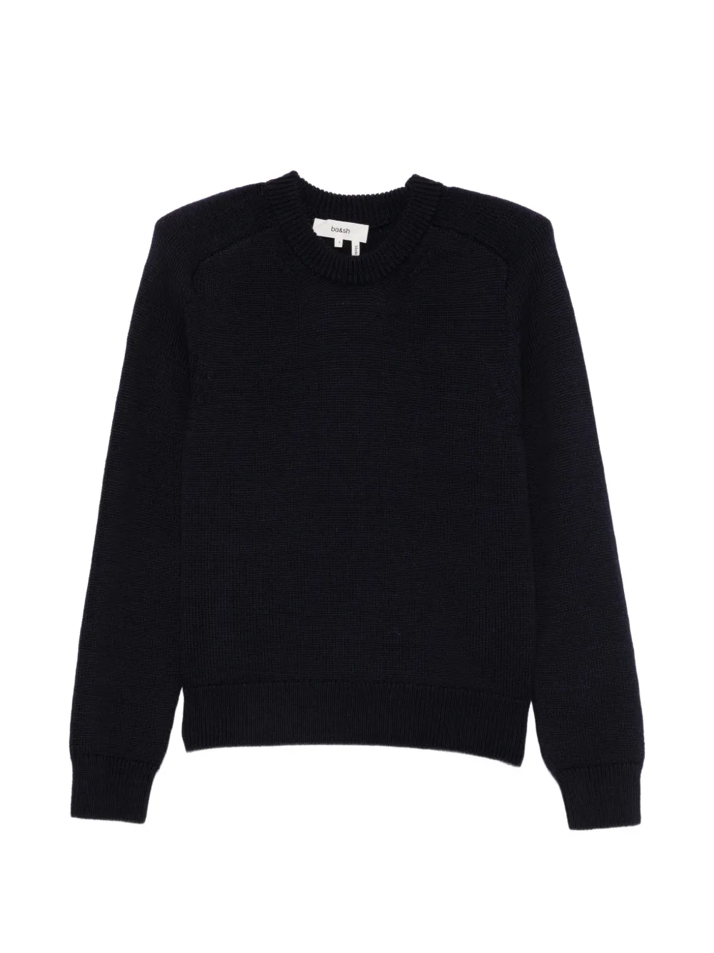 Ba&sh Ribbed-knit Crew-neck Sweater In Blue