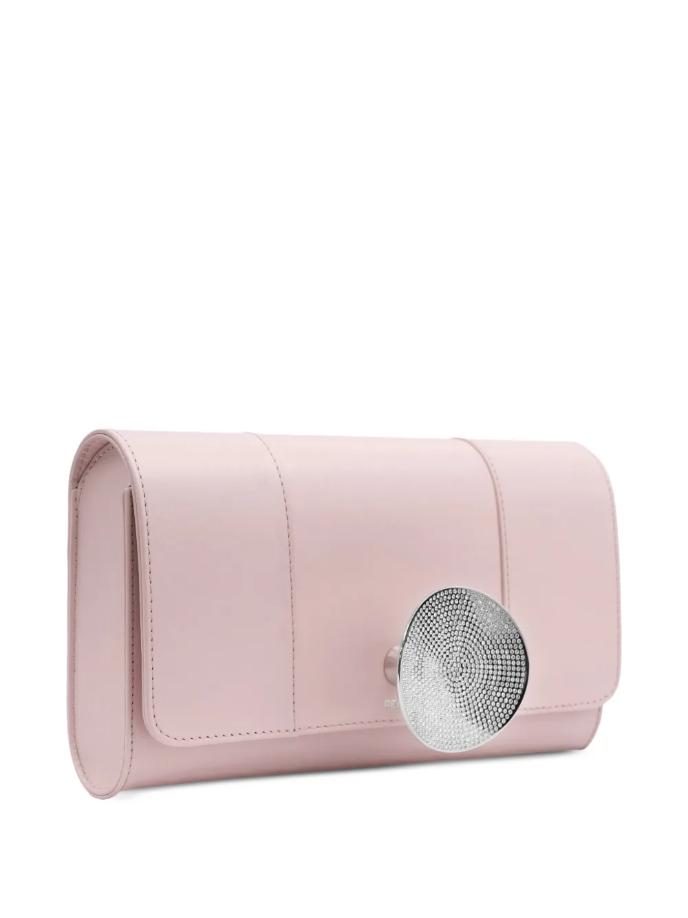 Perrin Paris Le Disque clutch met stras Roze