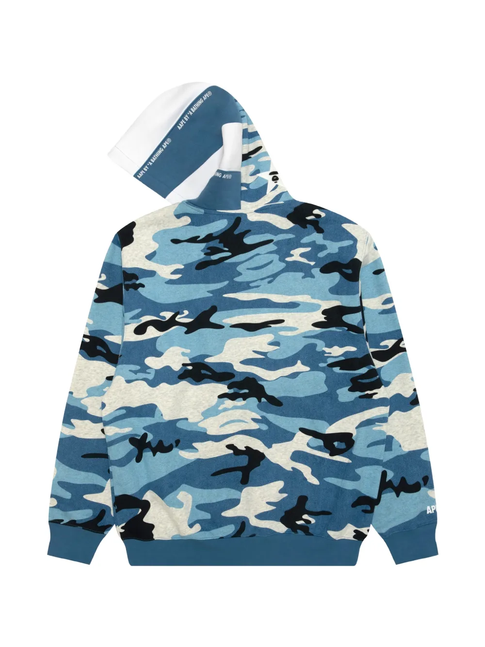 AAPE BY *A BATHING APE camouflage-pattern zip-up hoodie Blauw