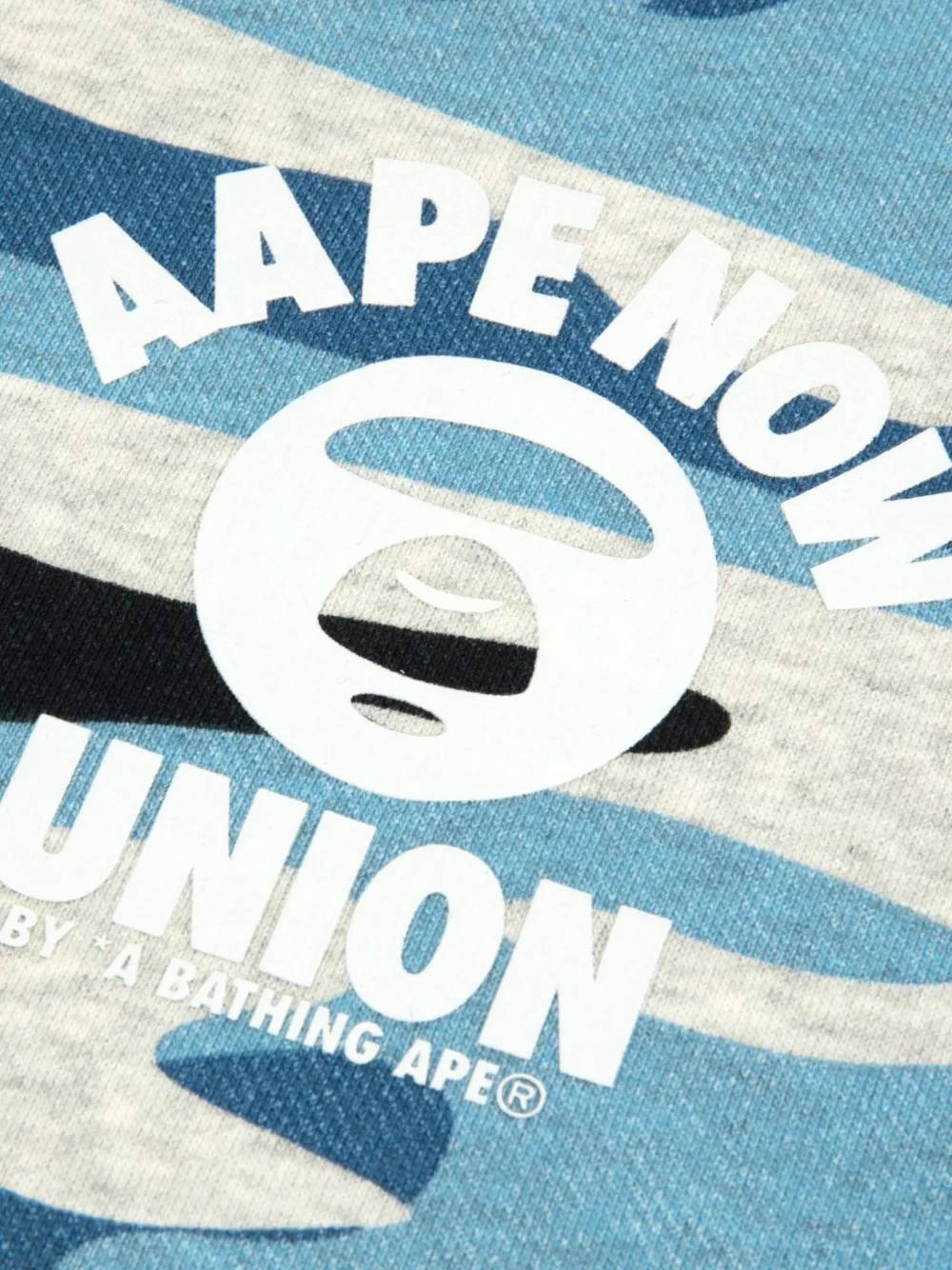 AAPE BY *A BATHING APE camouflage-pattern zip-up hoodie Blauw
