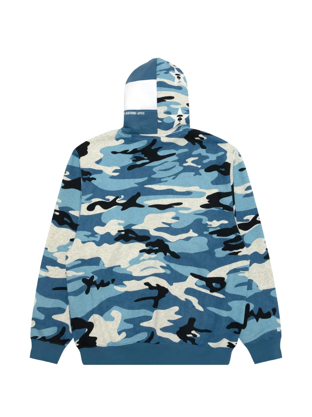 AAPE BY *A BATHING APE camouflage-pattern zip-up hoodie Blauw