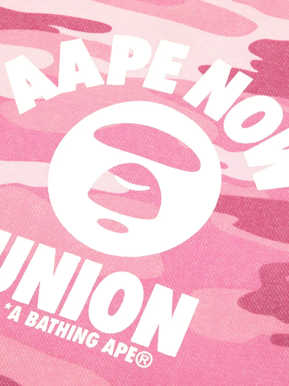 AAPE BY *A BATHING APE camouflage-print logo-print sweater Roze