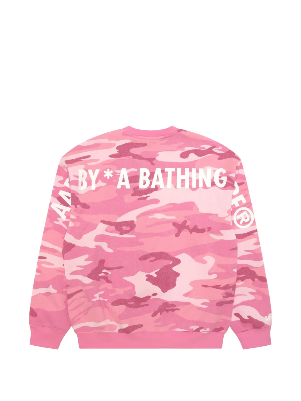AAPE BY *A BATHING APE camouflage-print logo-print sweater Roze