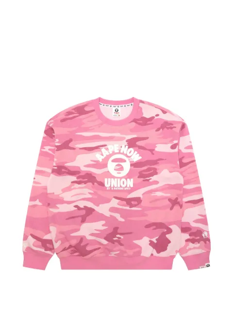 AAPE BY *A BATHING APE® camouflage-print logo-print sweater