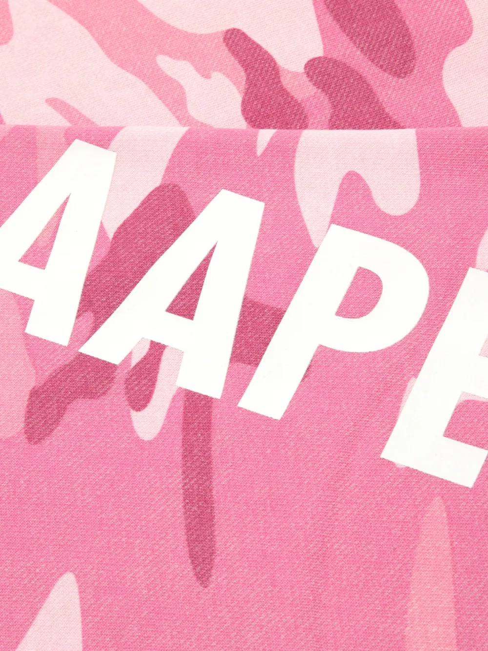 AAPE BY *A BATHING APE camouflage-print logo-print sweater Roze