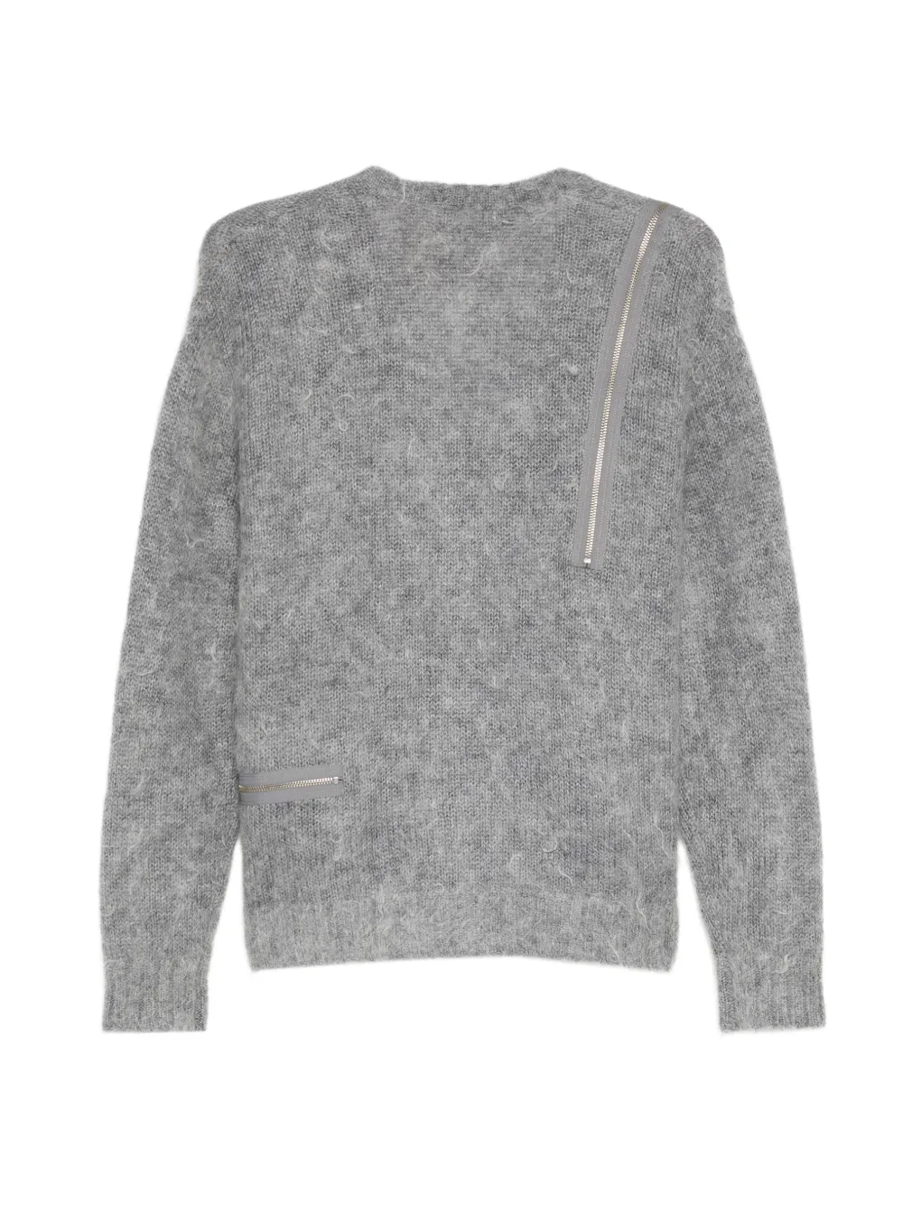 Undercover zipped-detail cardigan Grijs