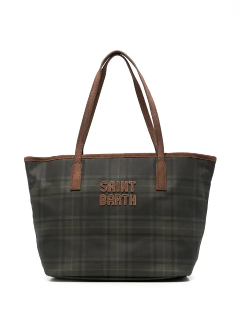 MC2 Saint Barth medium City tartan-print tote bag