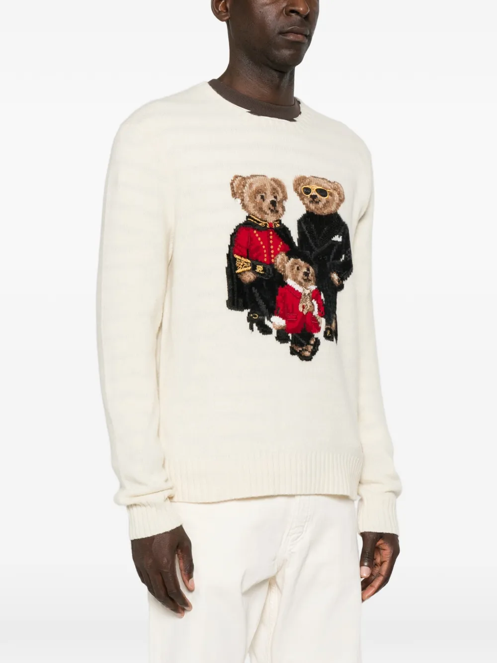 Polo Ralph Lauren Polo Bear intarsia-knit sweater - Toni neutri