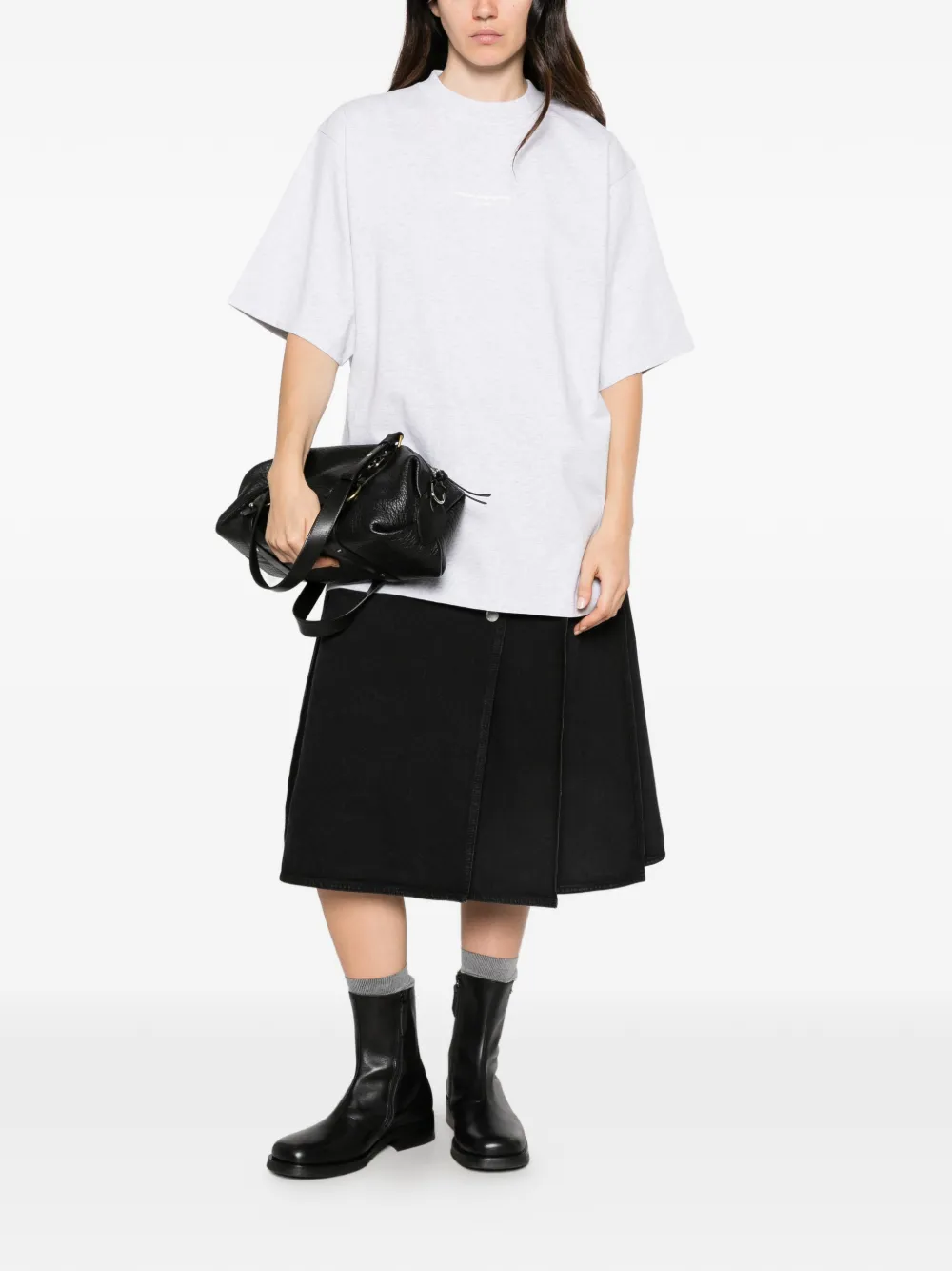 Alexander Wang logo-print oversized T-shirt Grijs