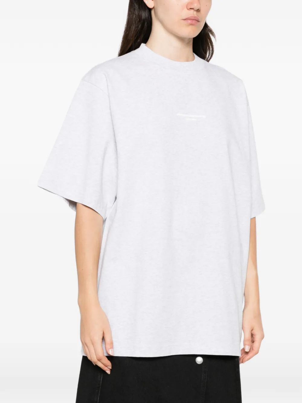 Alexander Wang logo-print oversized T-shirt Grijs