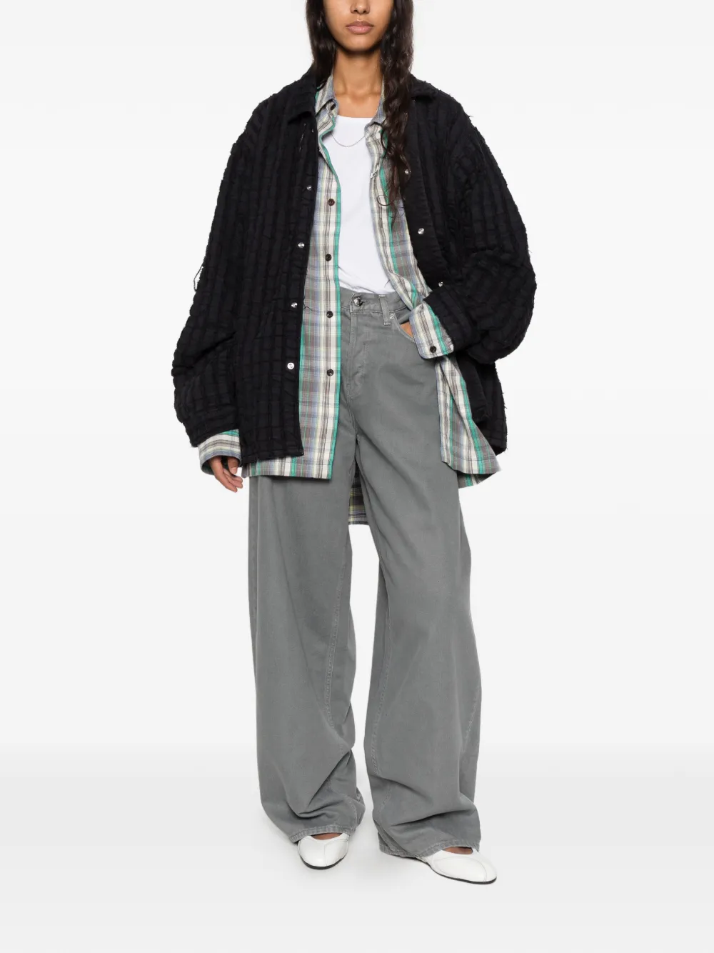 Haikure Bethany wide-leg jeans Grijs