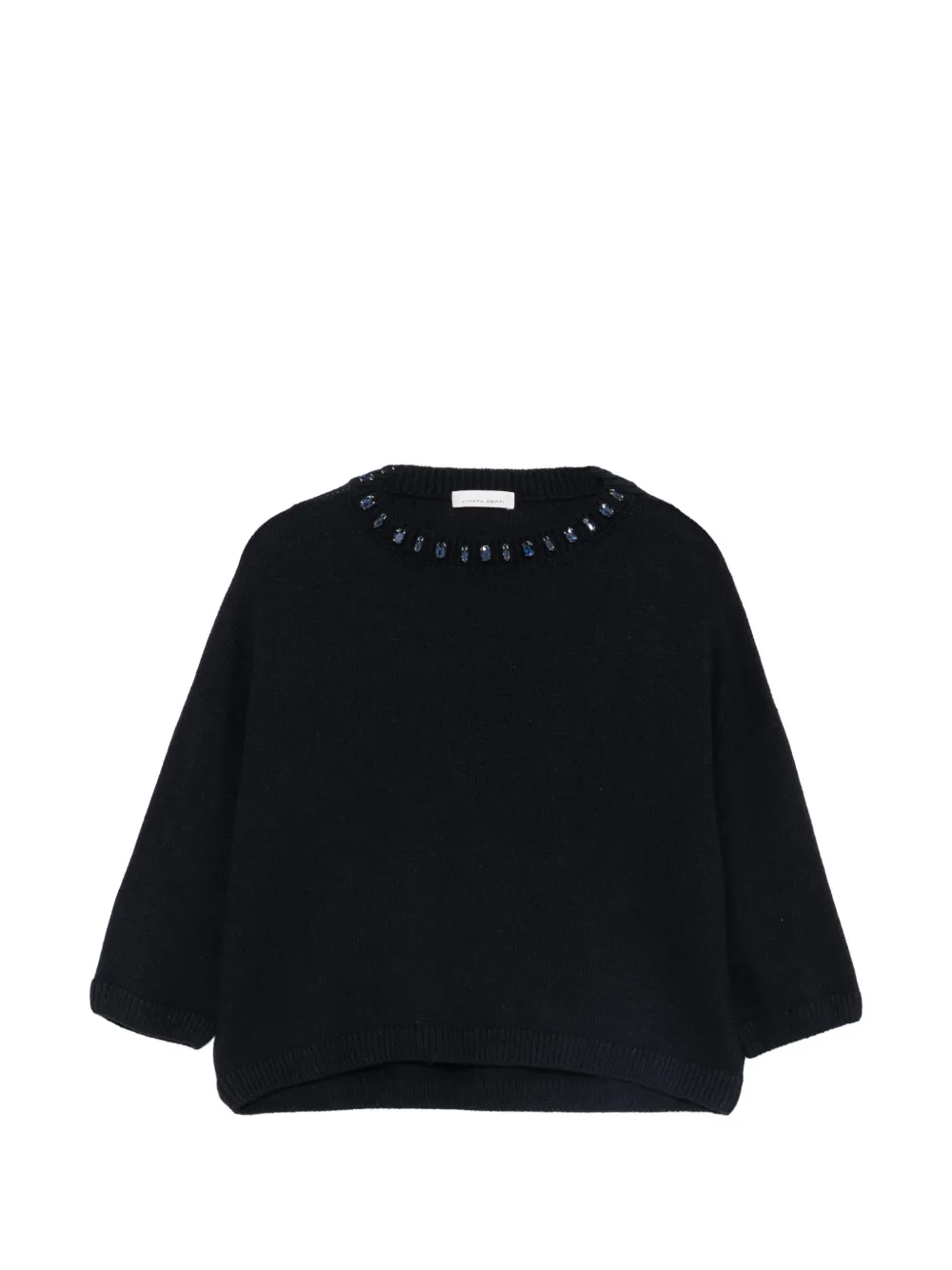 Liviana Conti crystal-embellished sweater Blauw