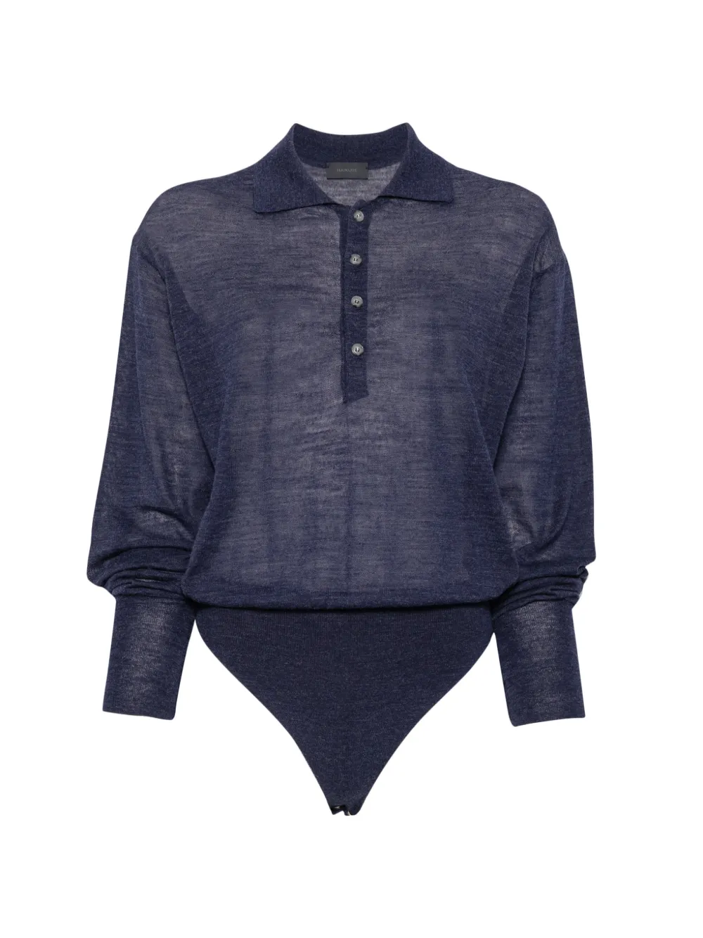 Haikure Millie polo-collar bodysuit - Blu