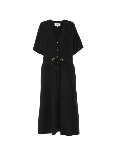 Ba&Sh Parisa button-up drawstring-waist dress