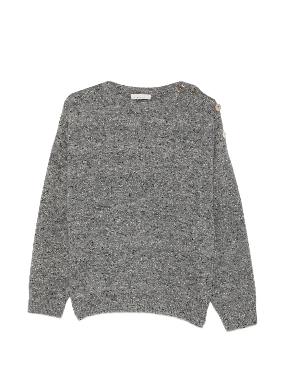 Liviana Conti button-embellished melange sweater - Grau
