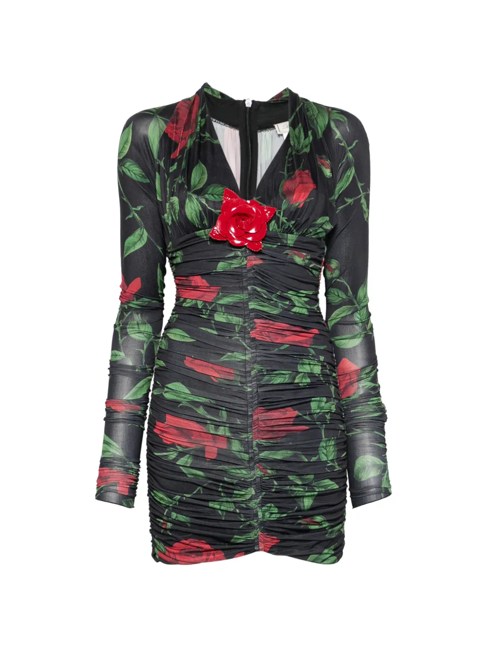 Blumarine ruched mini dress - Schwarz