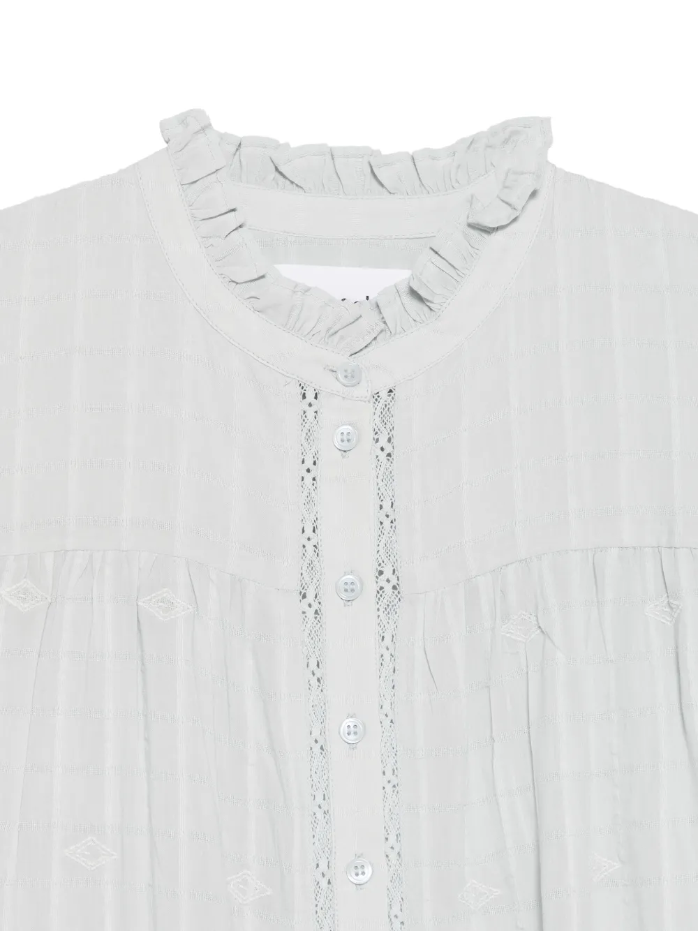 Ba&Sh Melody ruffled embroidered blouse Wit